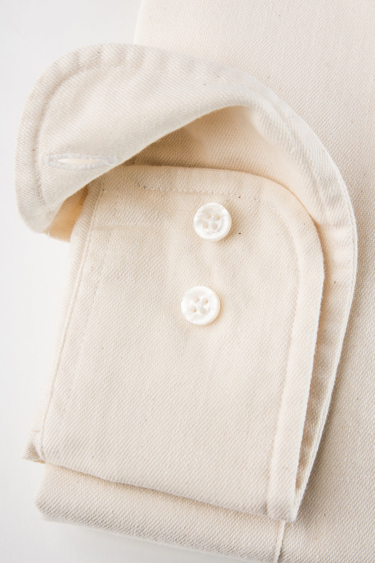 Off white denim button down regular fit shirt