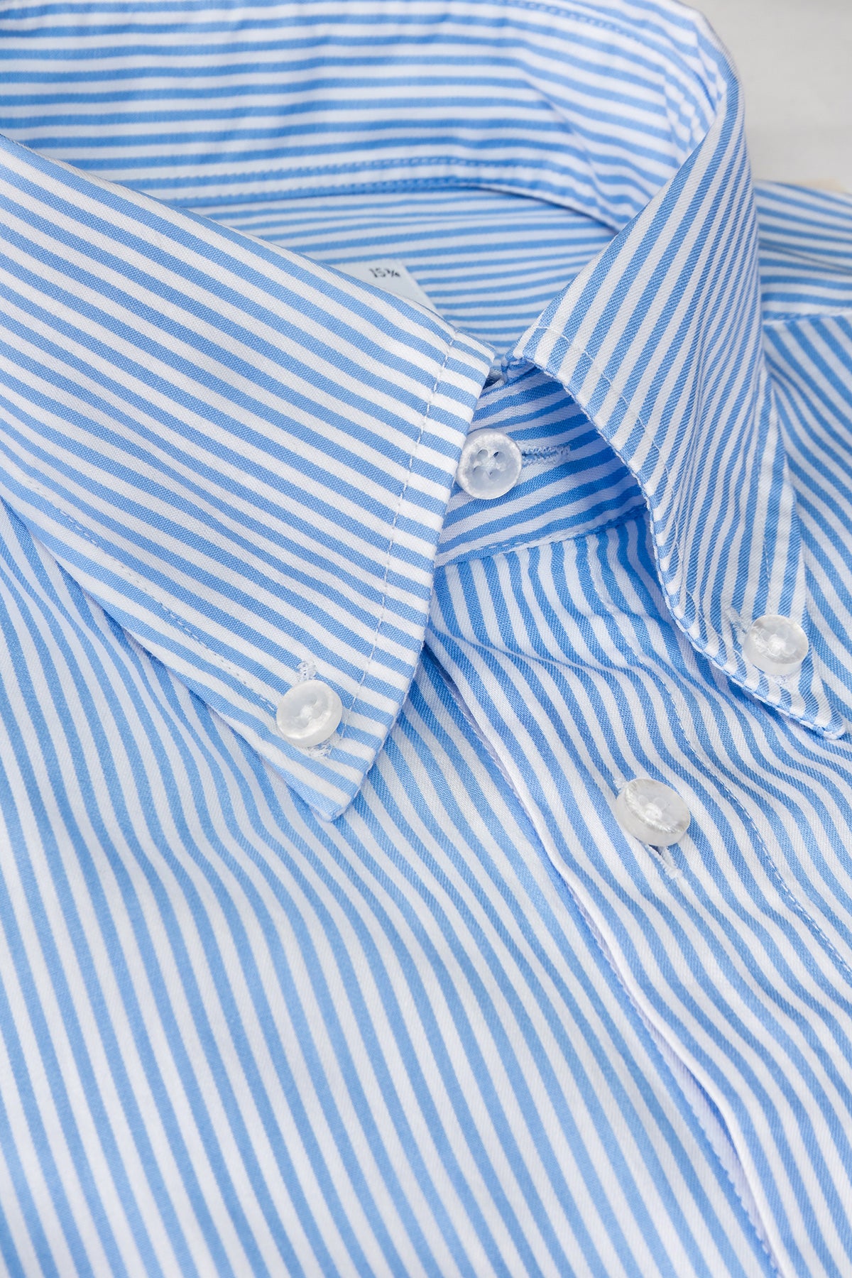 Light blue striped button down slim fit shirt