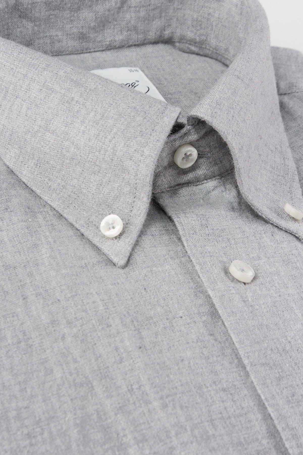 Grey flannel button down regular fit shirt