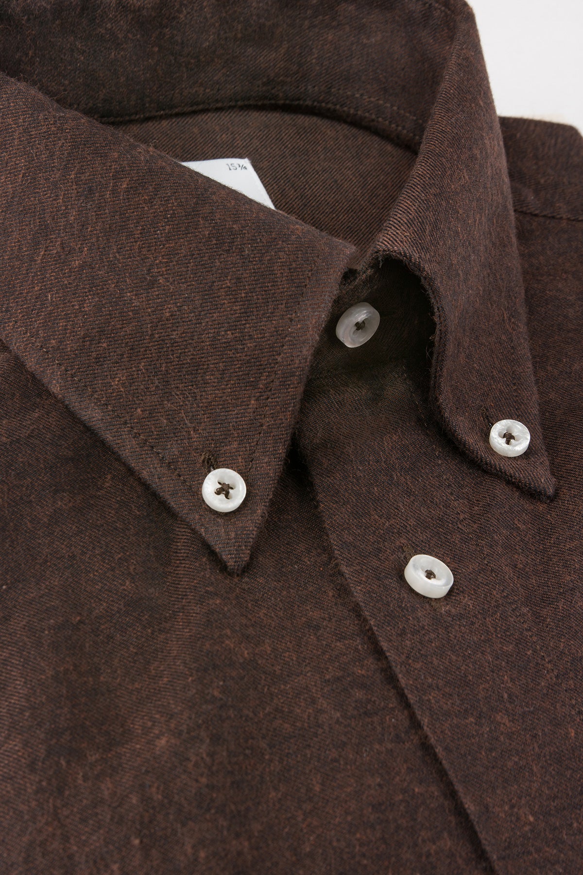 Brown flannel button down regular fit shirt