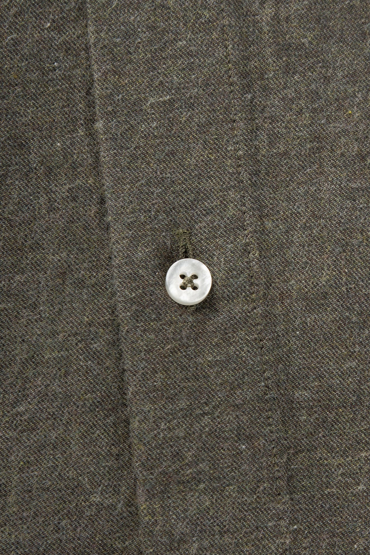 Green flannel button down regular fit shirt