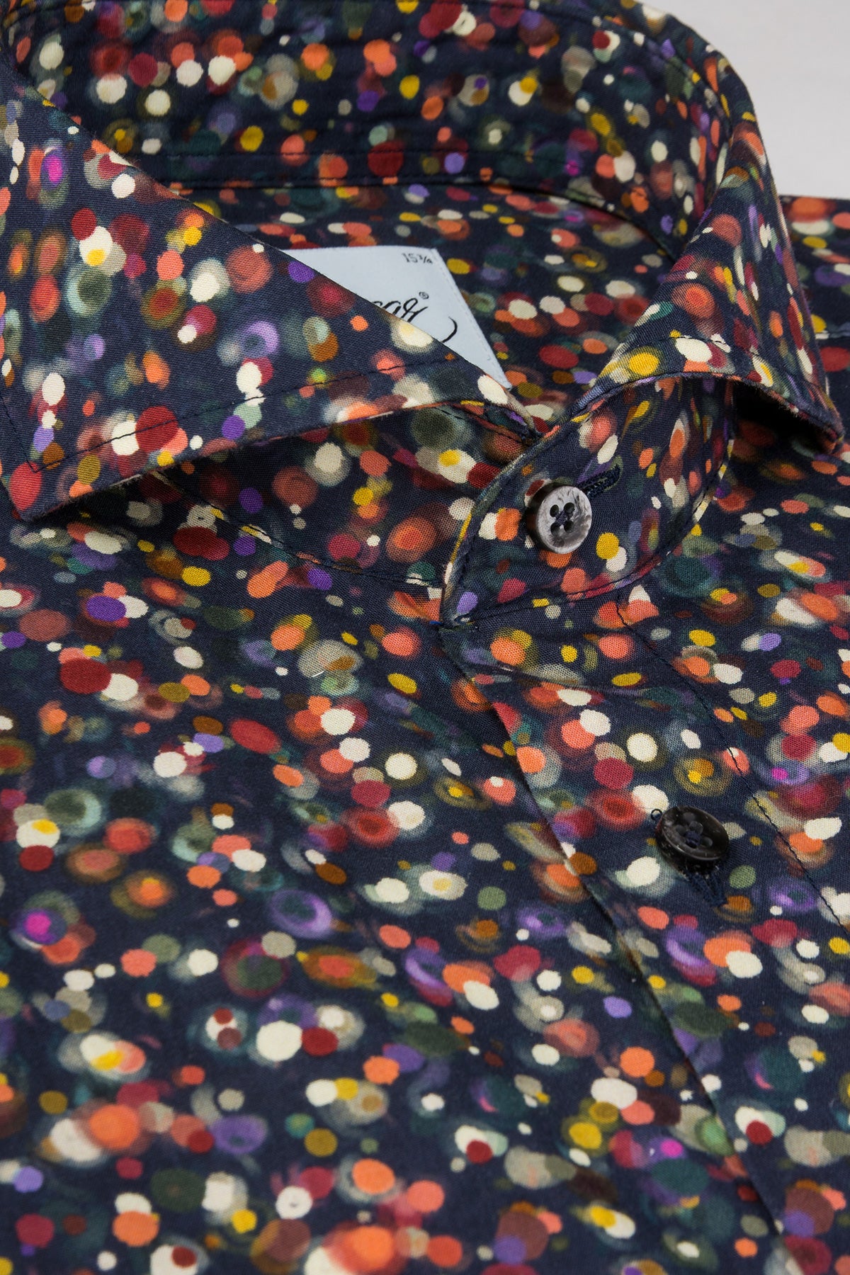 Blue printed slim fit shirt