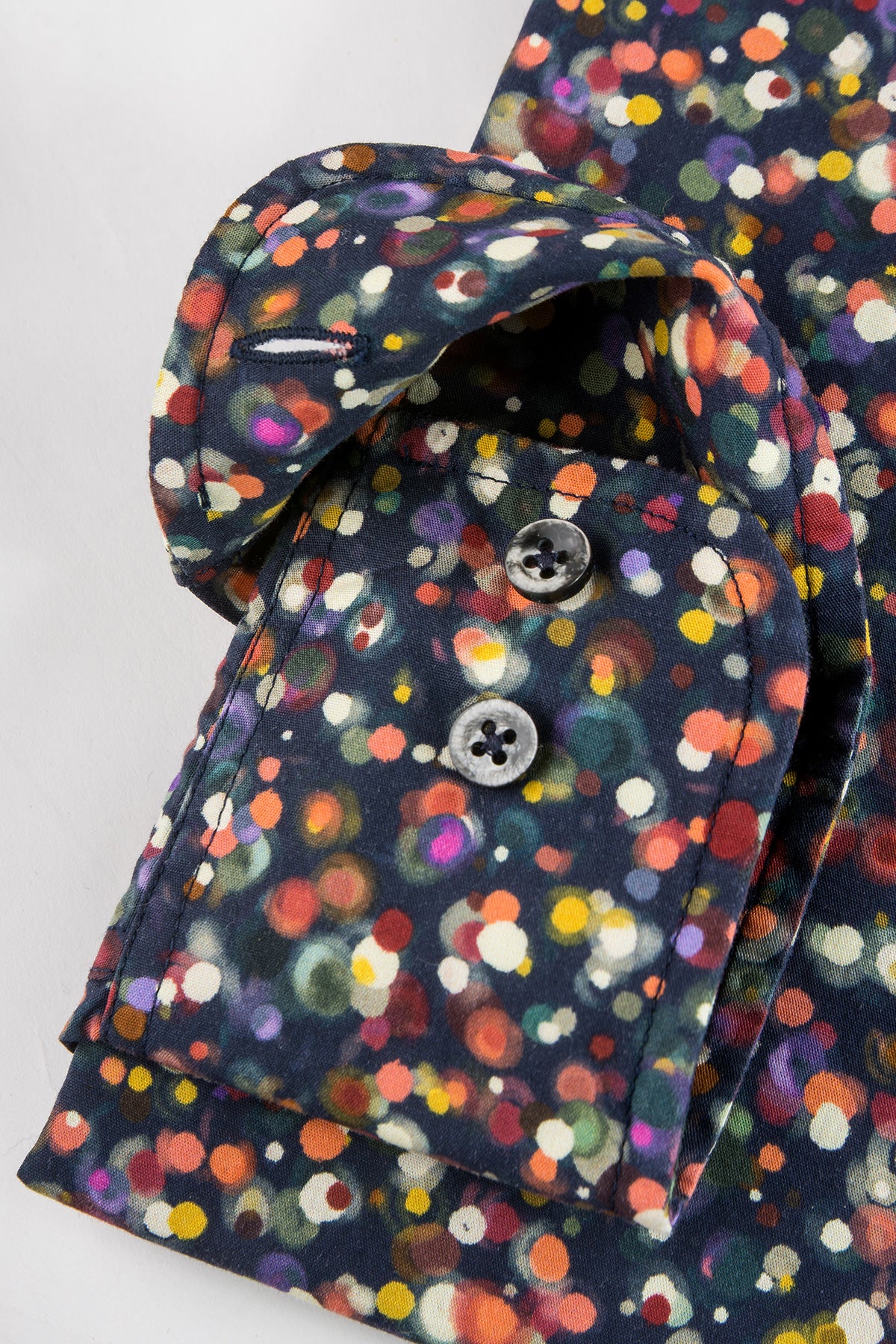 Blue printed slim fit shirt