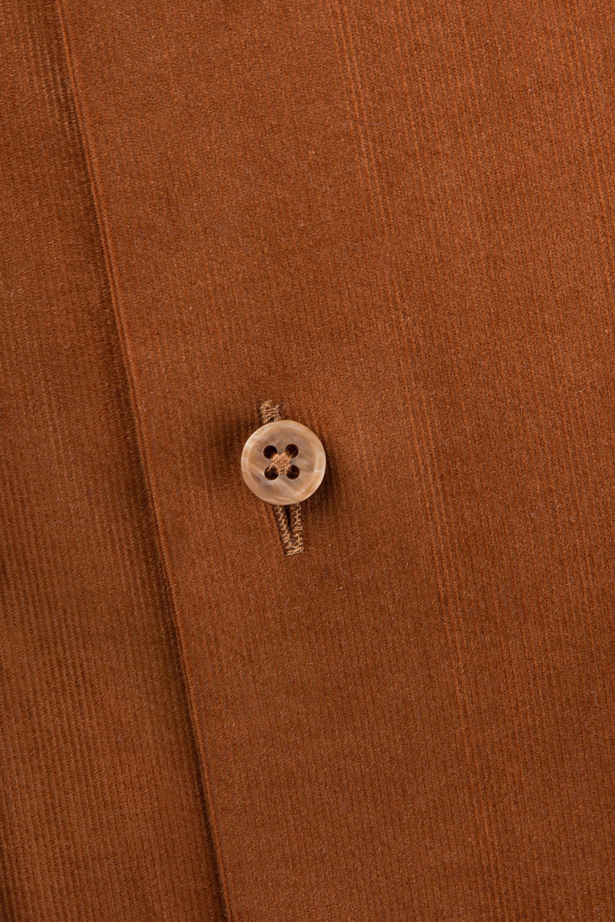 Orange baby cord regular fit shirt