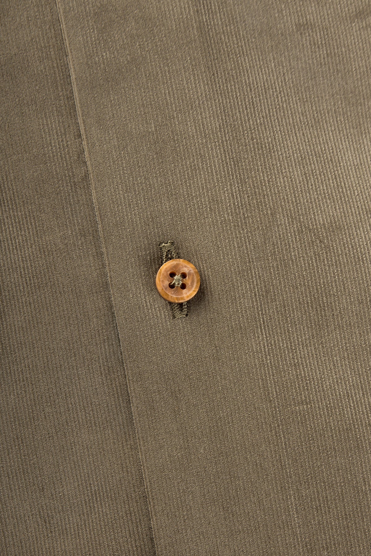 Green baby cord slim fit shirt