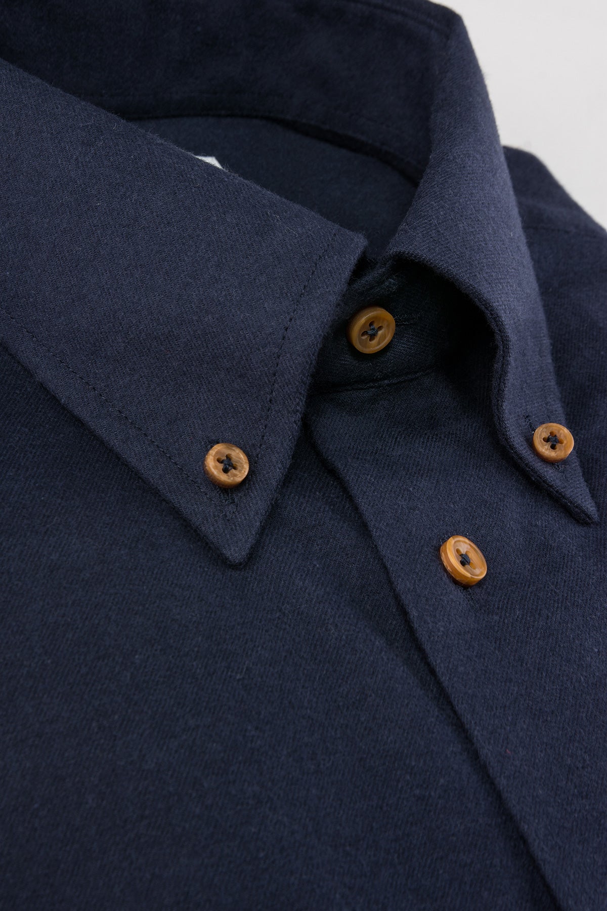 Navy flannel button down regular fit shirt