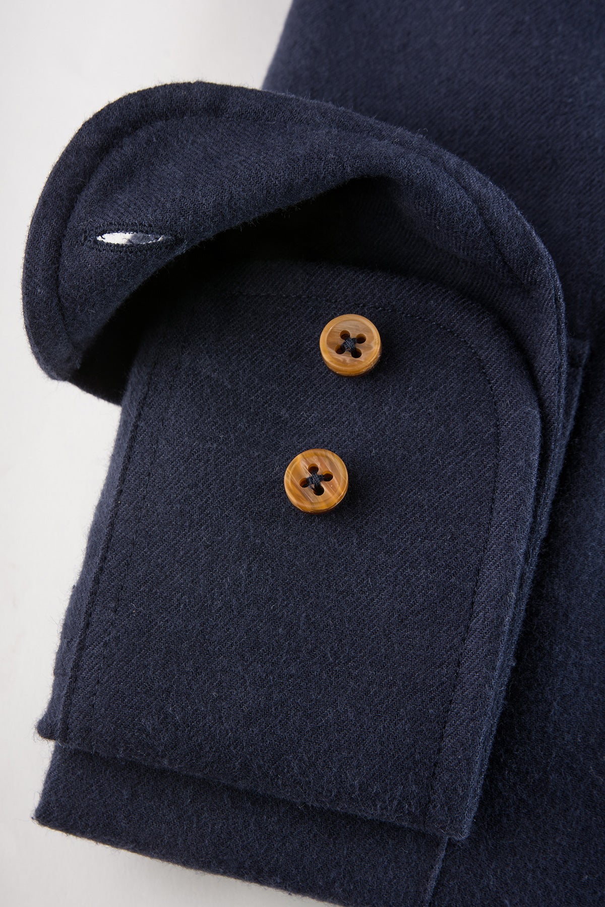 Navy flannel button down regular fit shirt