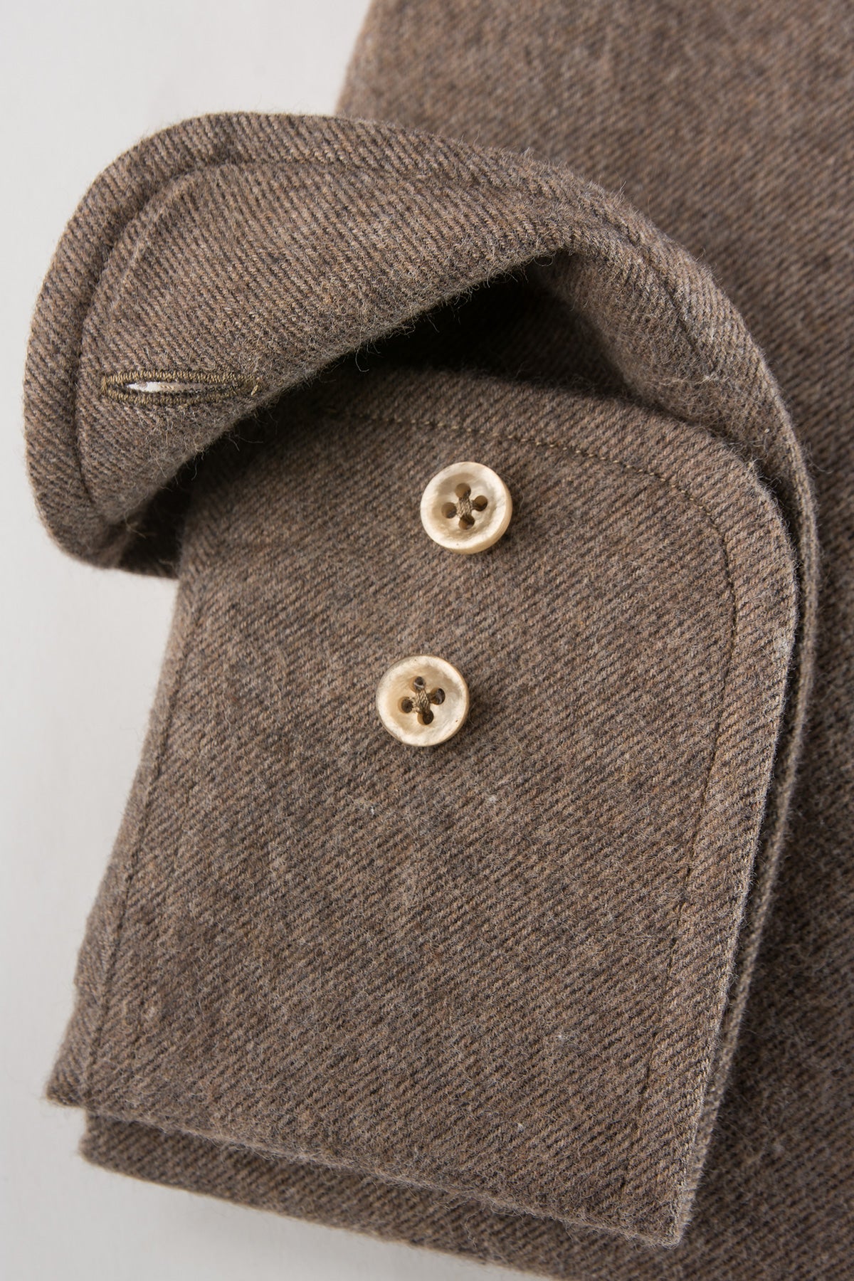 Brown flannel regular fit shirt