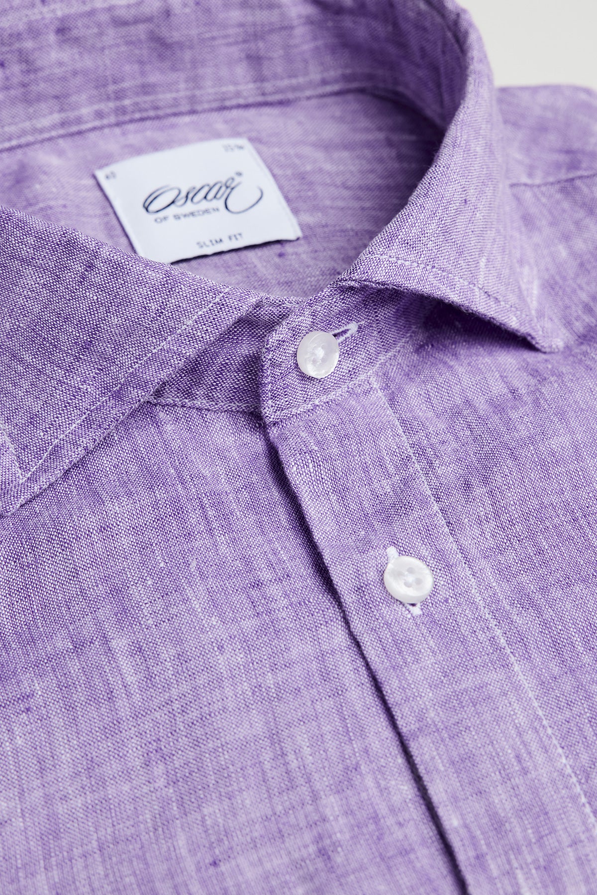 Purple slim fit linen shirt
