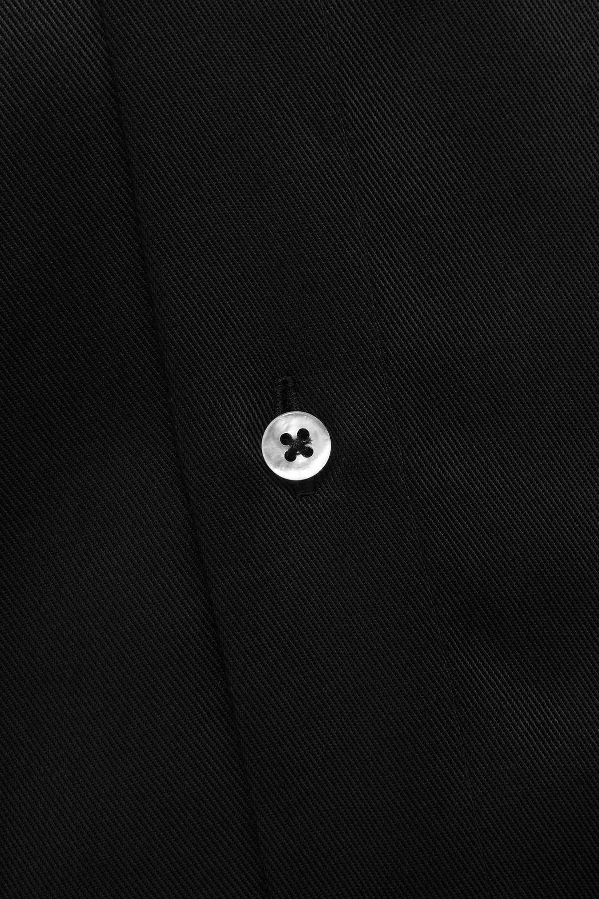 Black button down tencel regular fit shirt