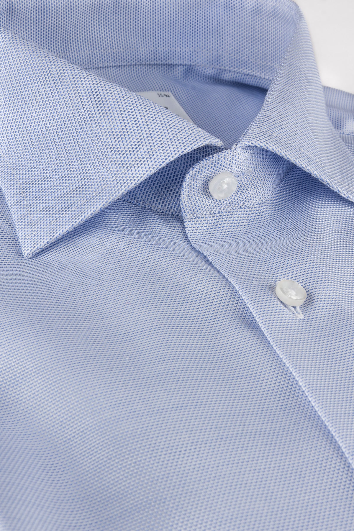 Blue microstructure regular fit shirt