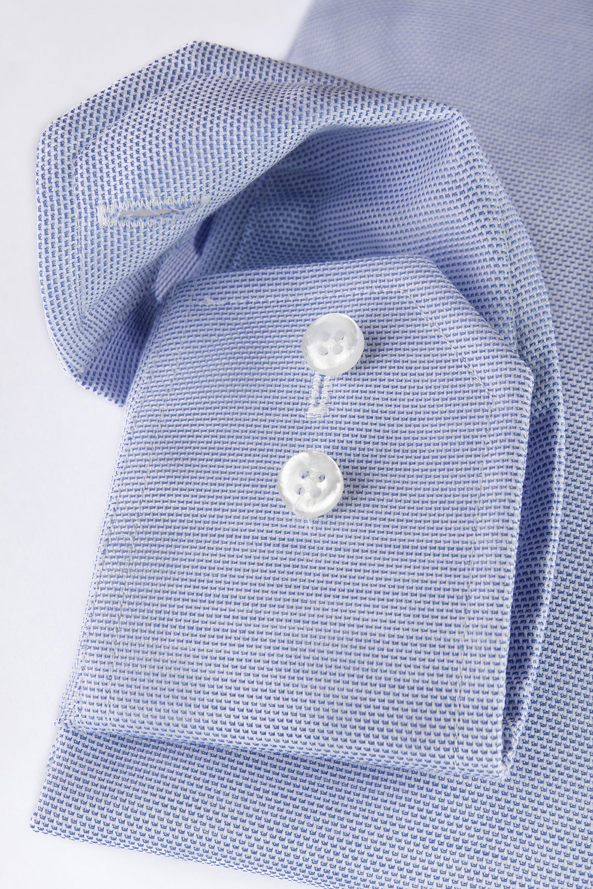 Blue microstructure regular fit shirt