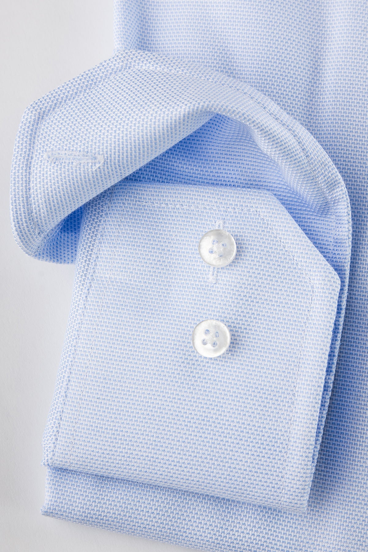 Light blue microstructure slim fit shirt