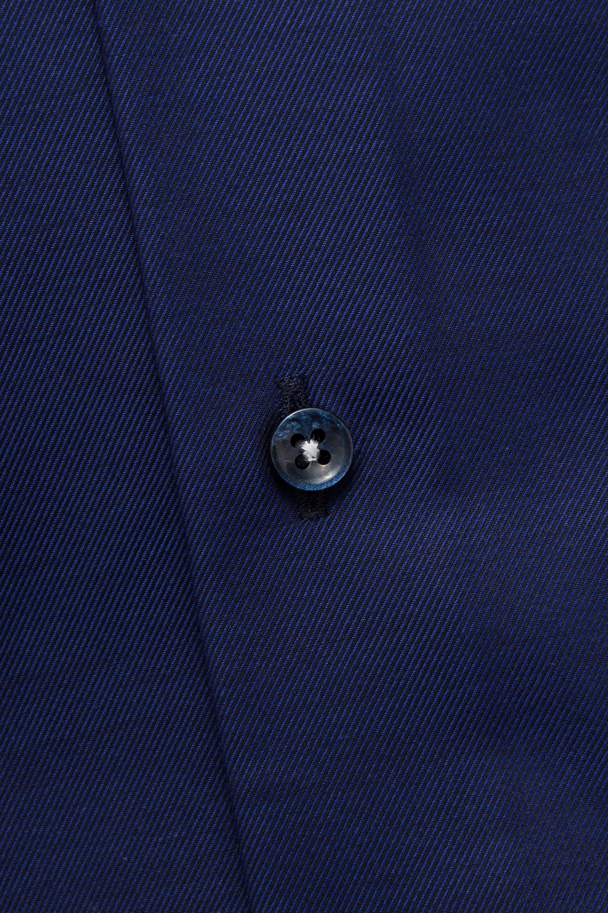 Navy blue regular fit shirt with contrast details