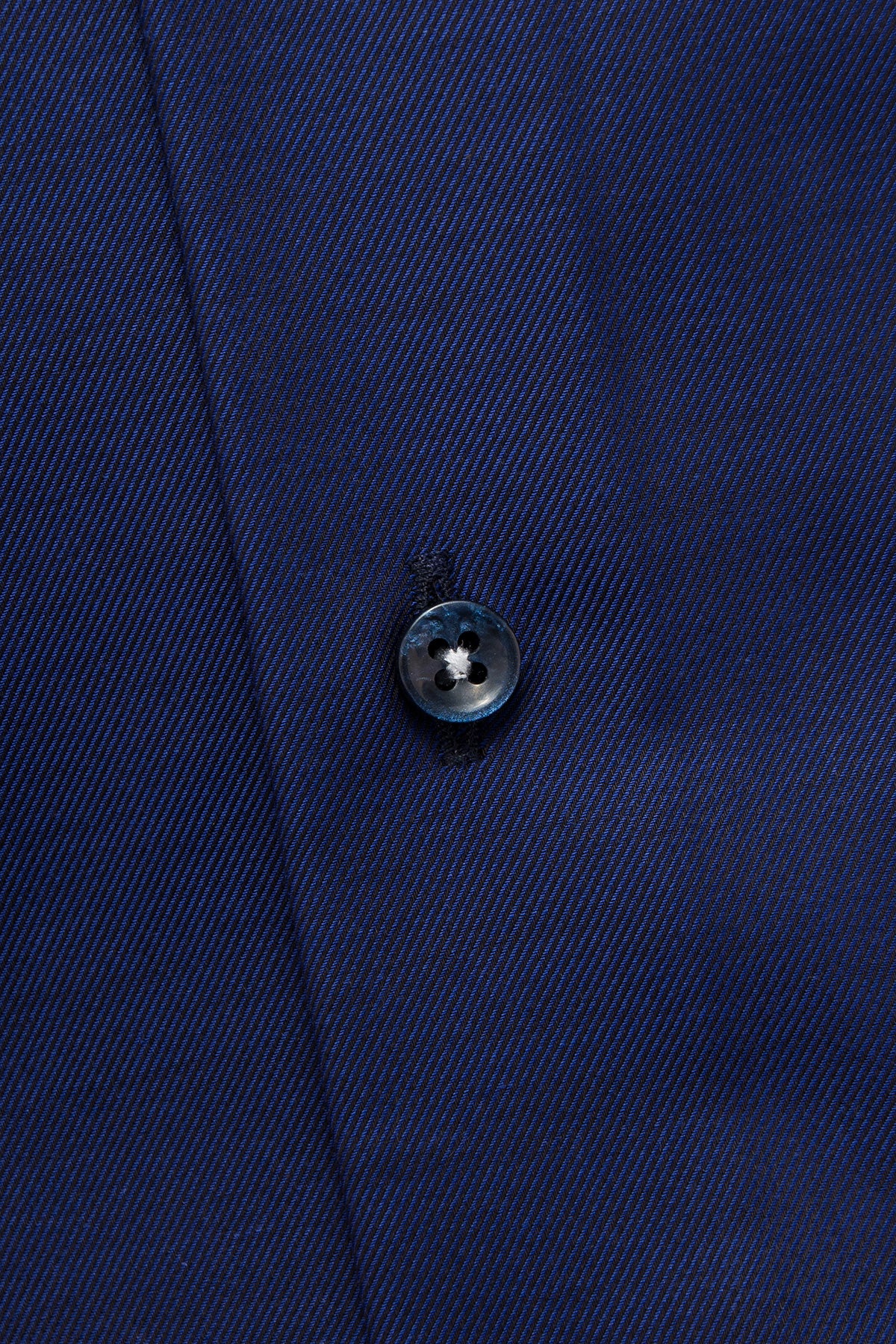 Navy blue slim fit shirt with contrast details
