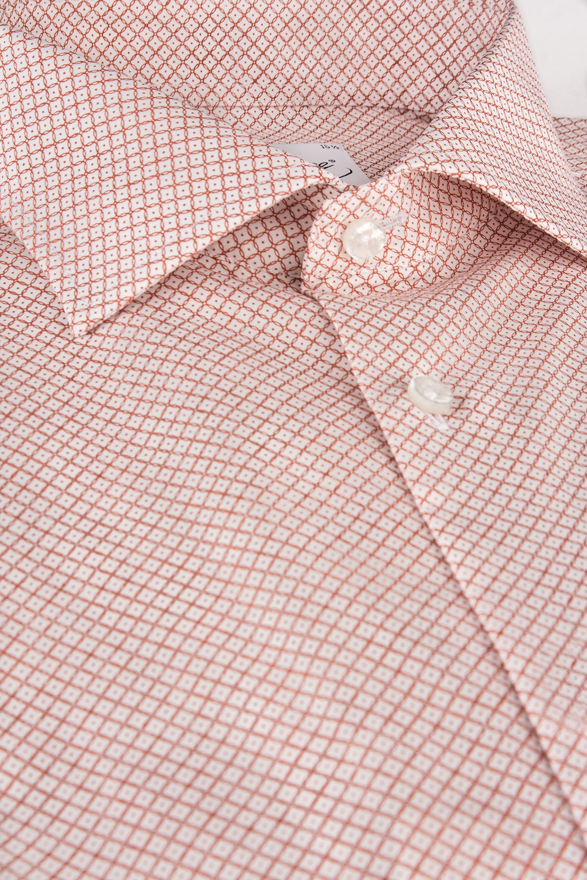 Orange printed regular fit shirt