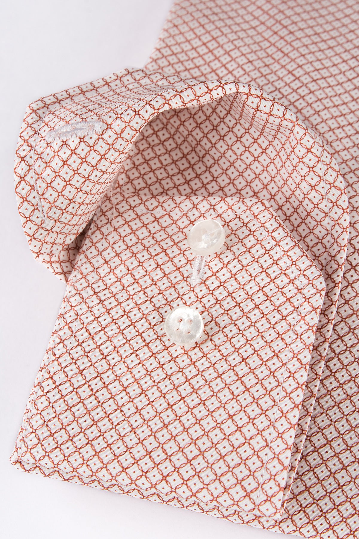 Orange printed regular fit shirt