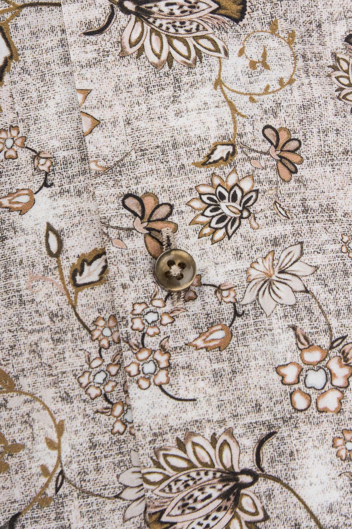 Brown printed slim fit shirt