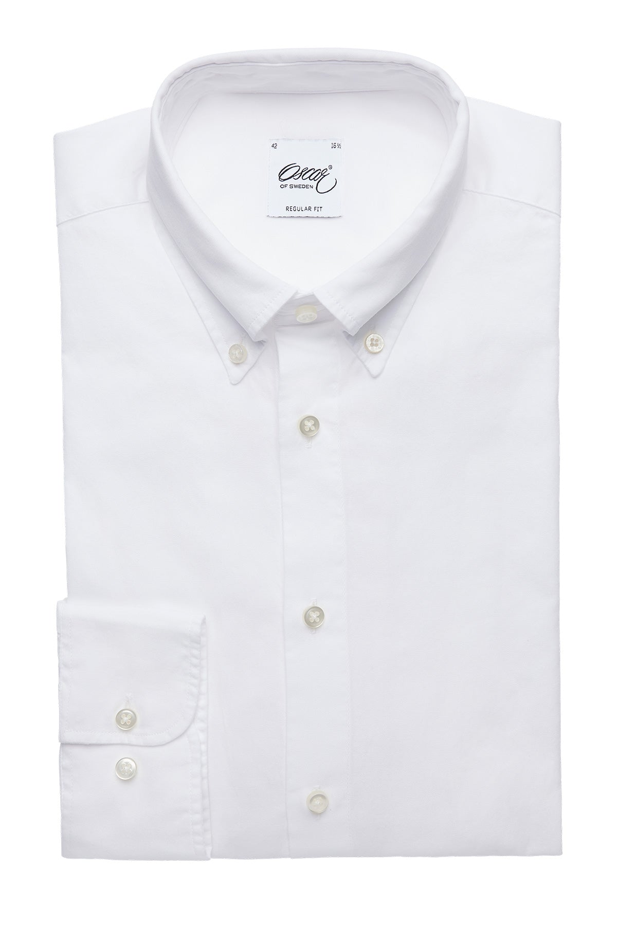 White washed button down regular fit shirt