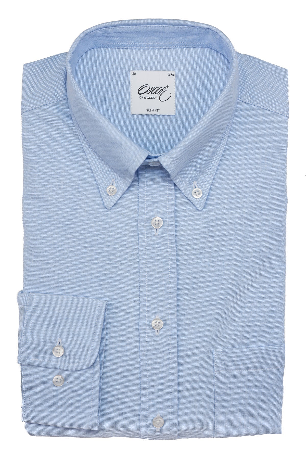 Light blue button down oxford regular fit shirt