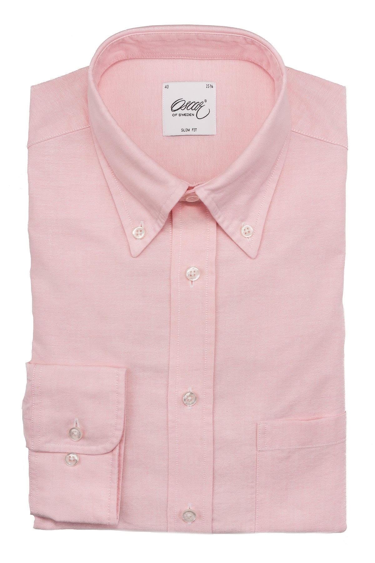 Pink button down oxford regular fit shirt