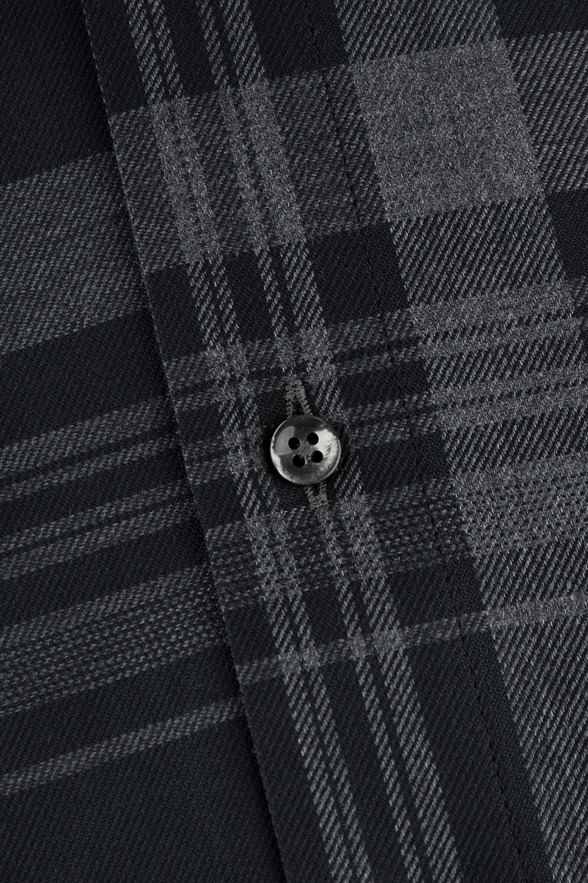Black checked button down regular fit shirt