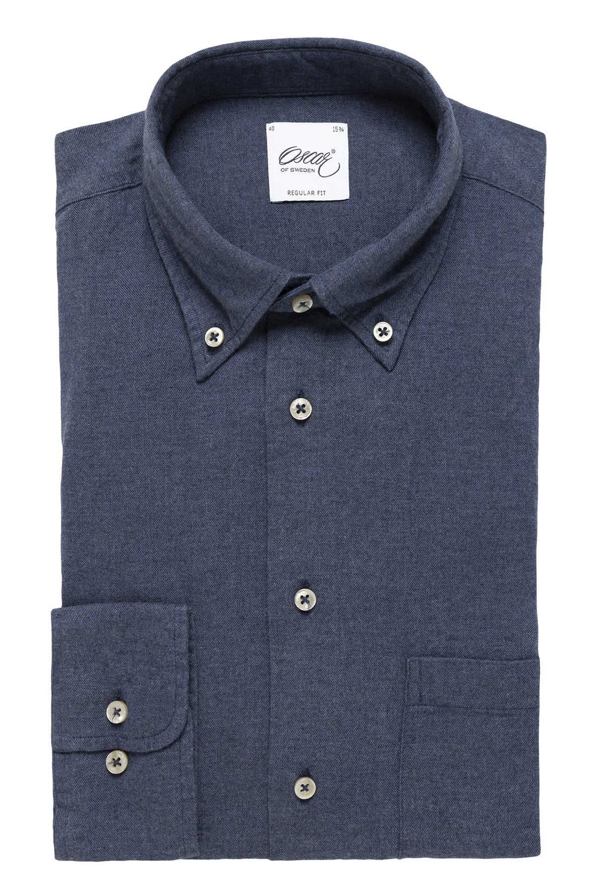 Blue regular fit flannel shirt