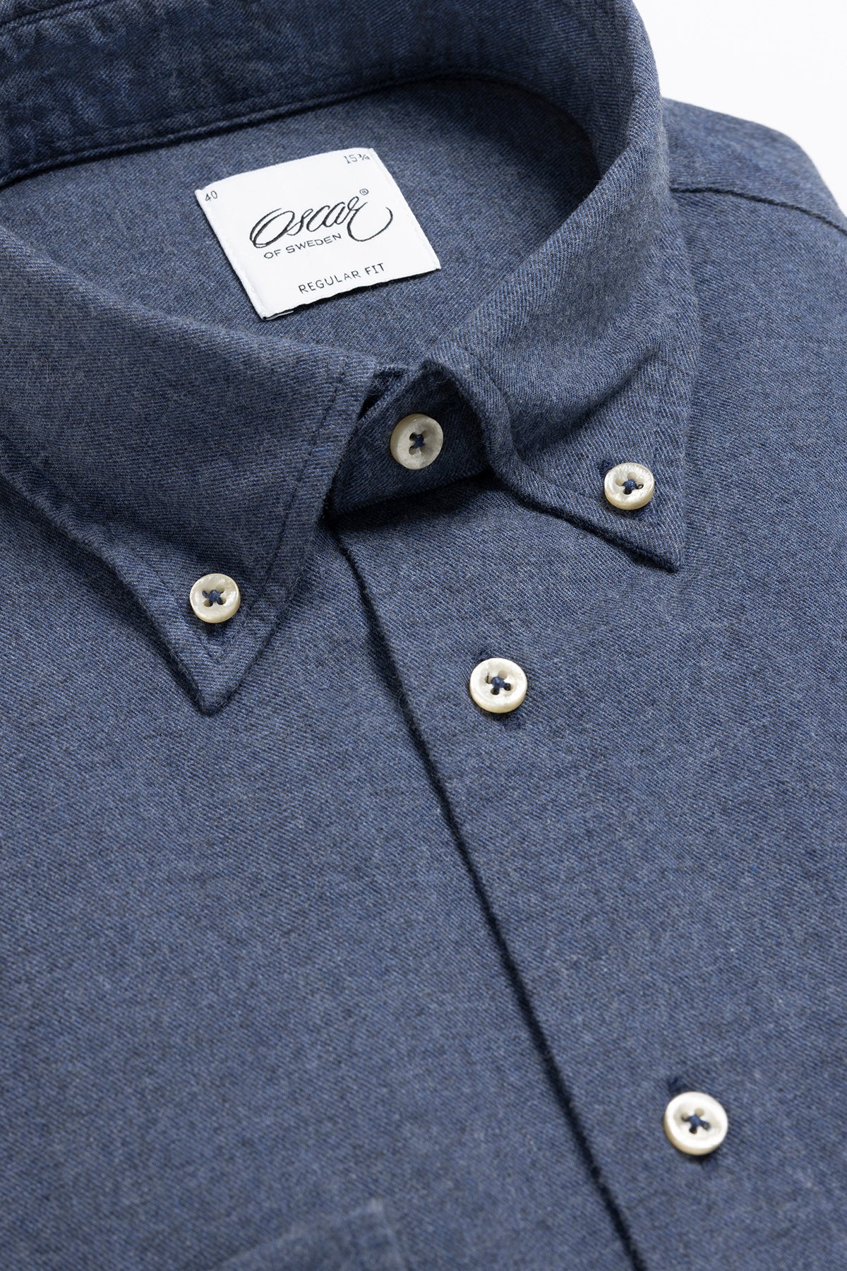 Blue regular fit flannel shirt