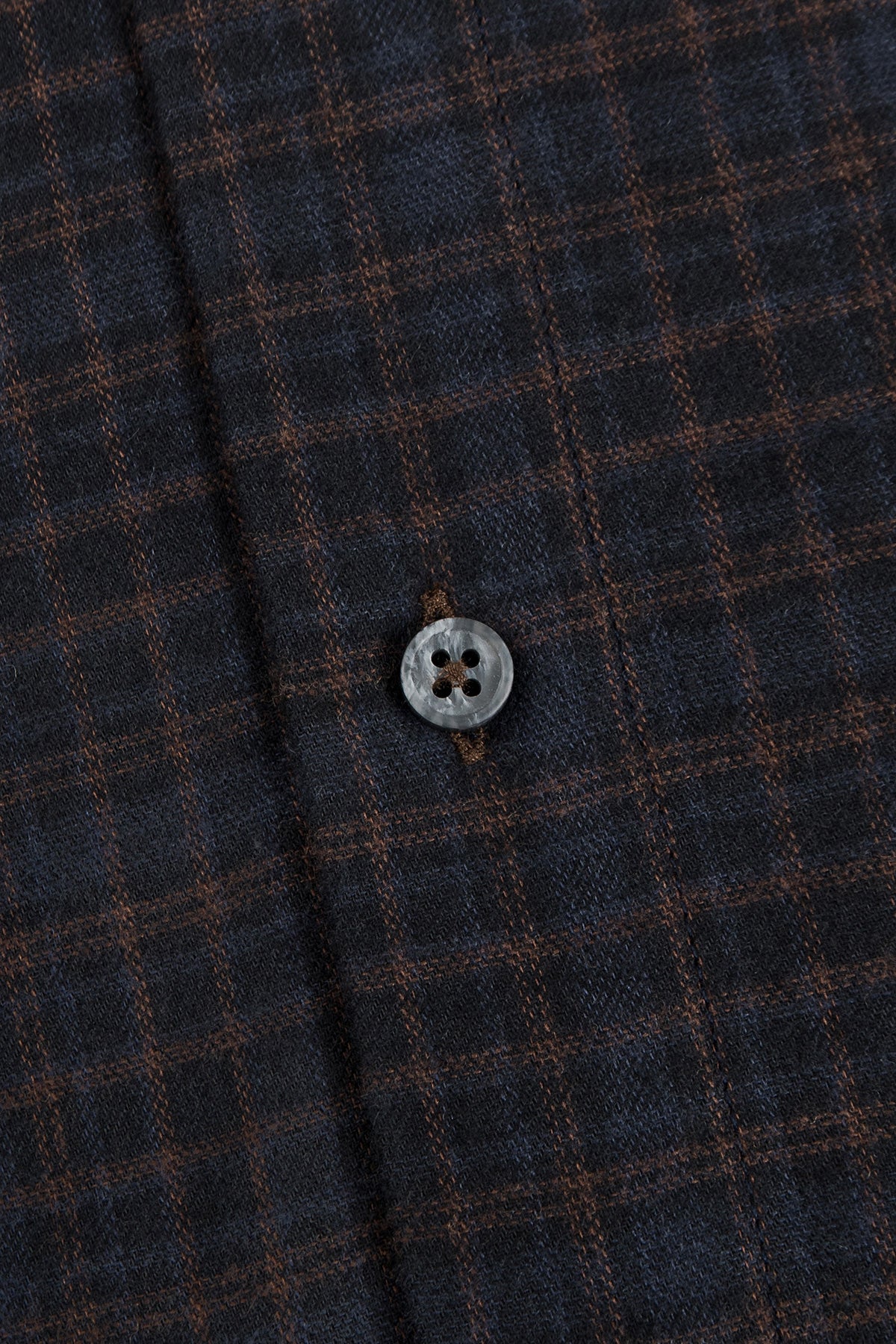 Brown checked regular fit flannel shirt