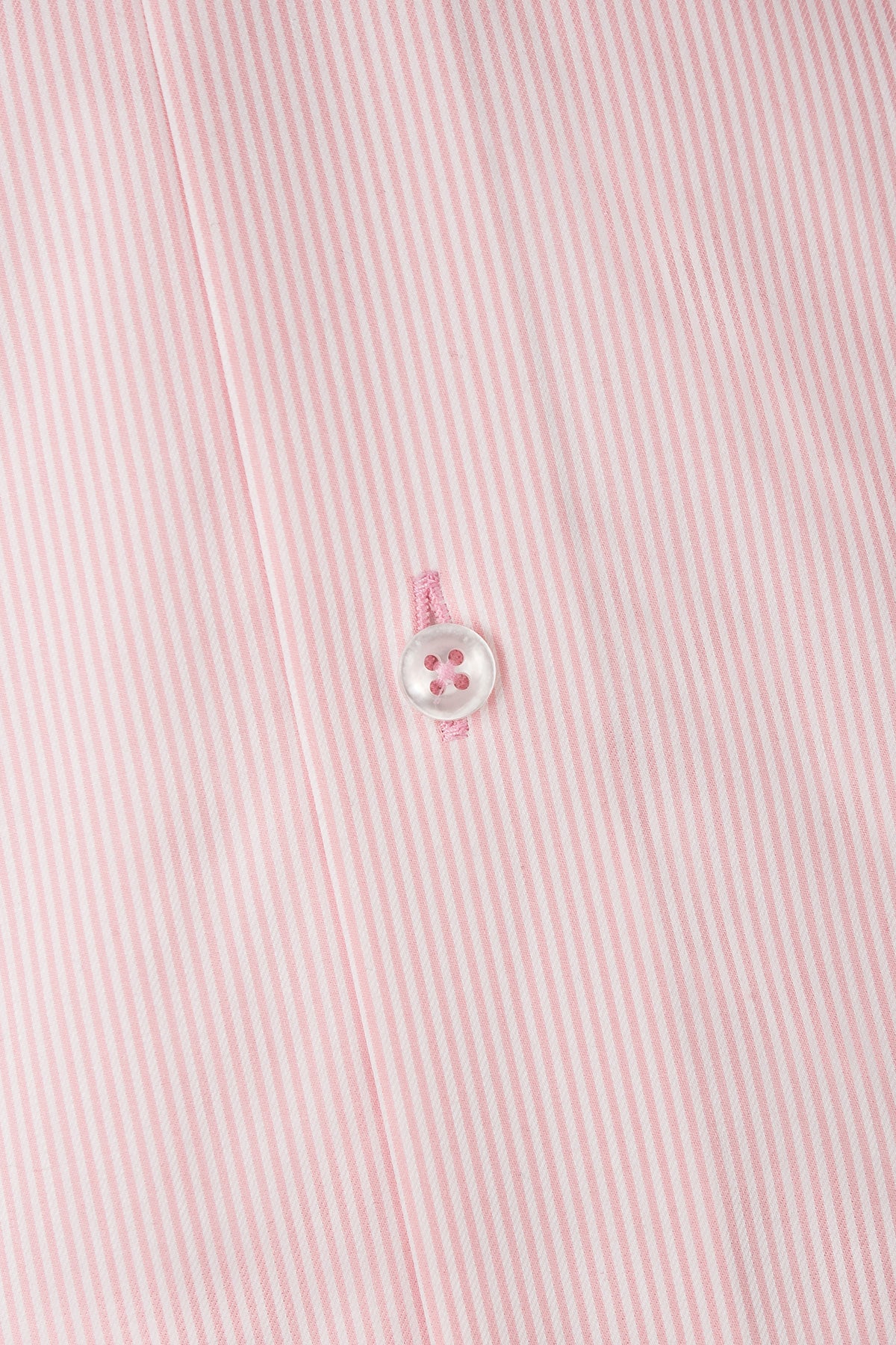 Pink striped slim fit shirt with contrast details