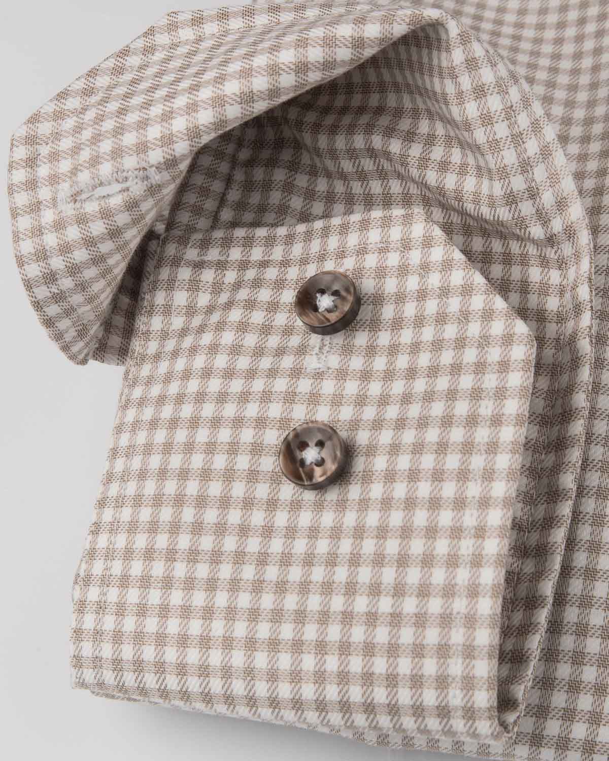 Beige rutig skjorta slim fit