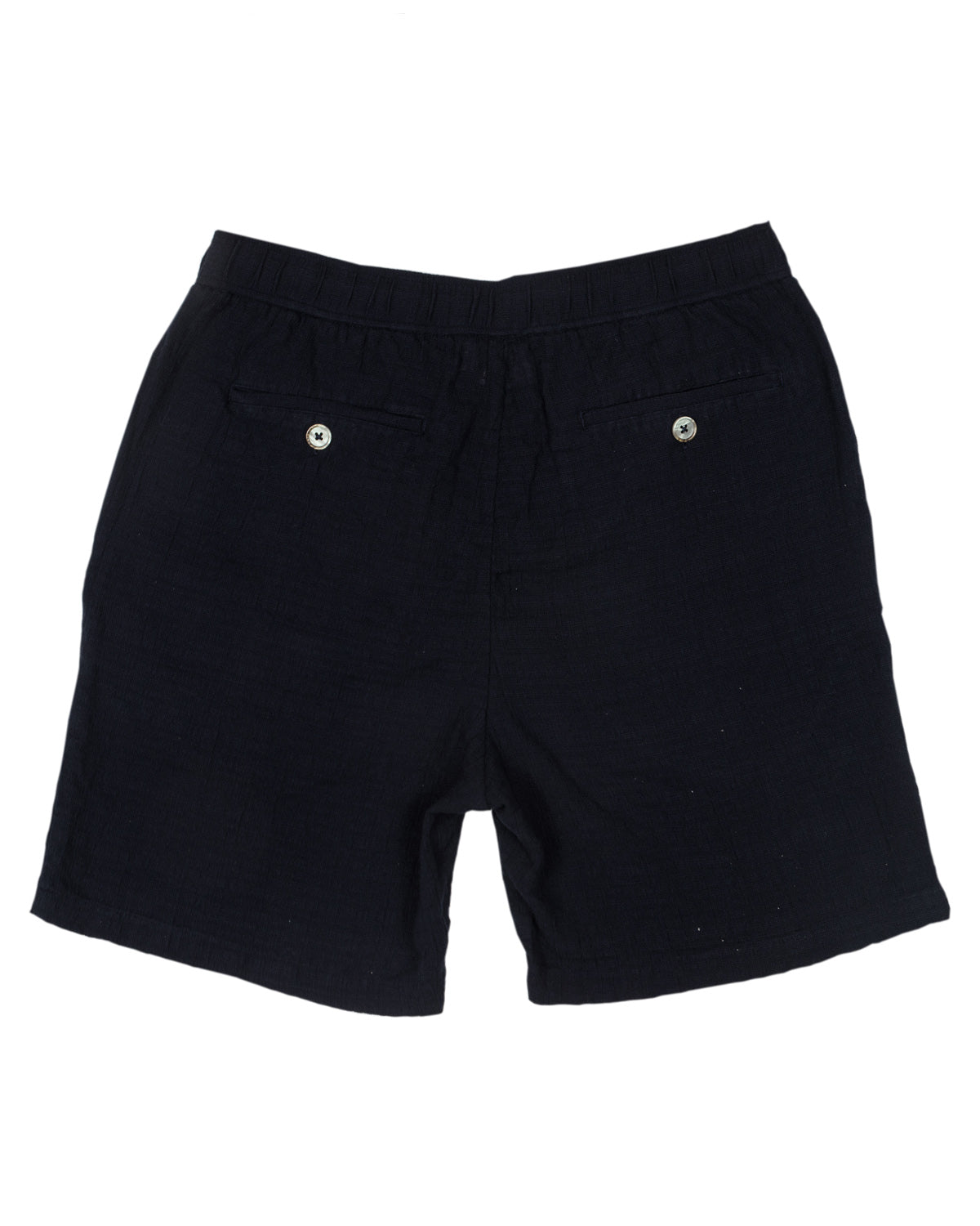 Marinblåa strukturshorts