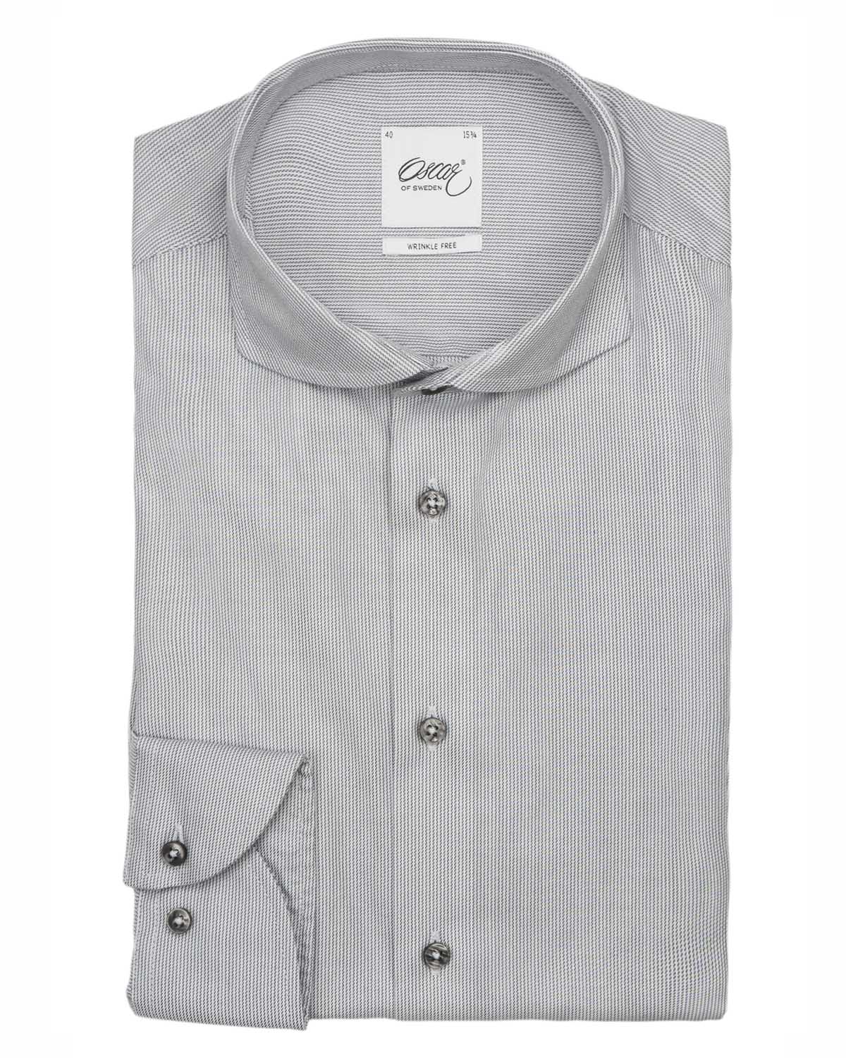 Grey small-printed shirt slim fit