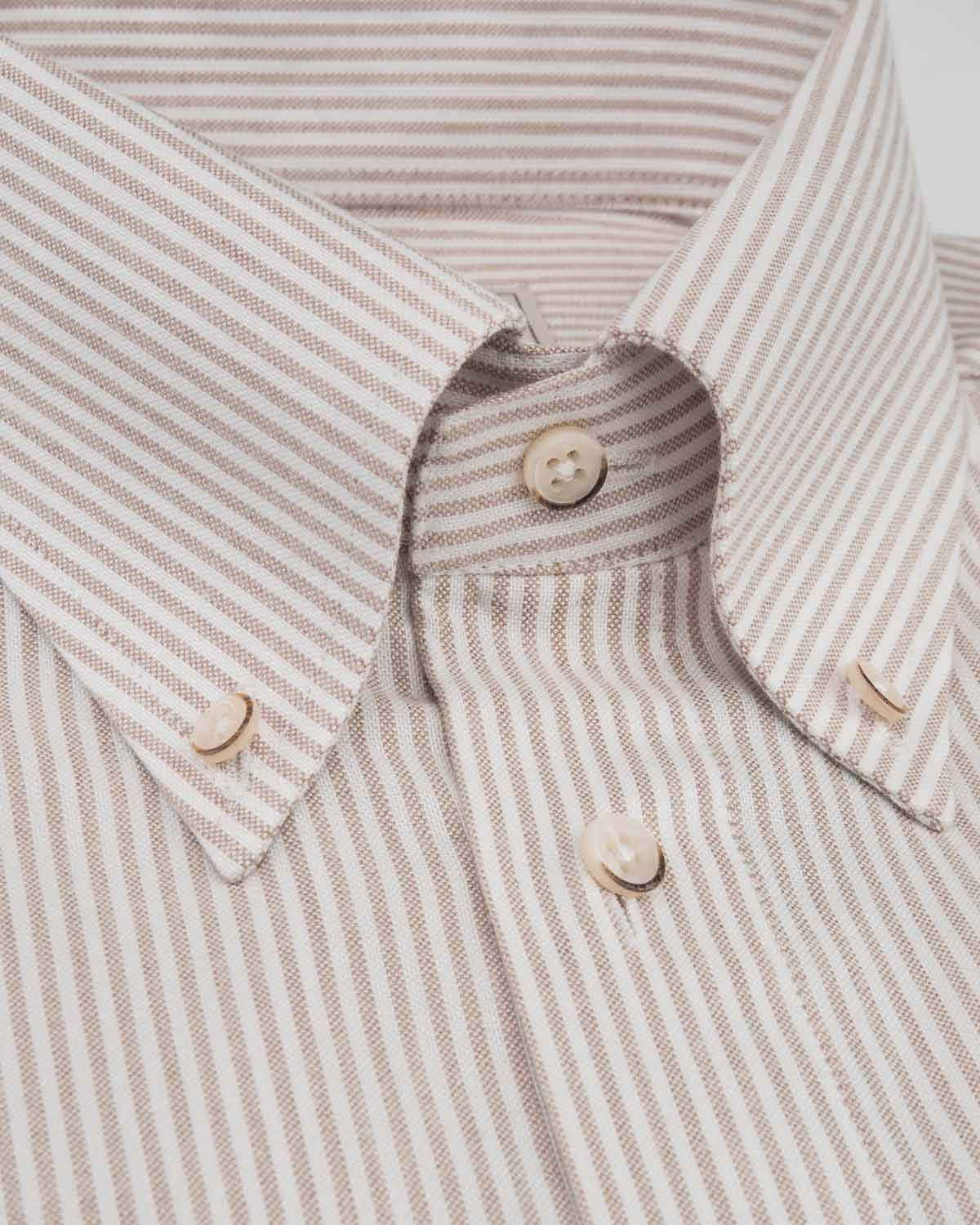 Beige mjuk oxfordskjorta regular fit