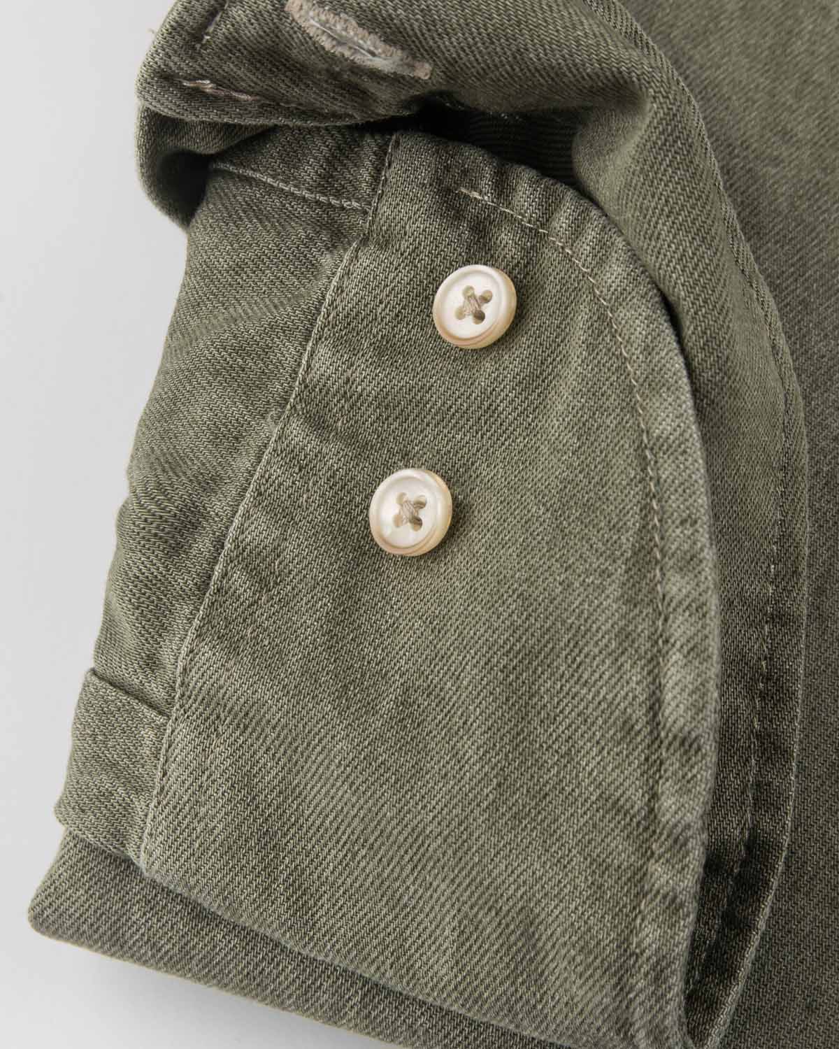 Grön denimskjorta slim fit