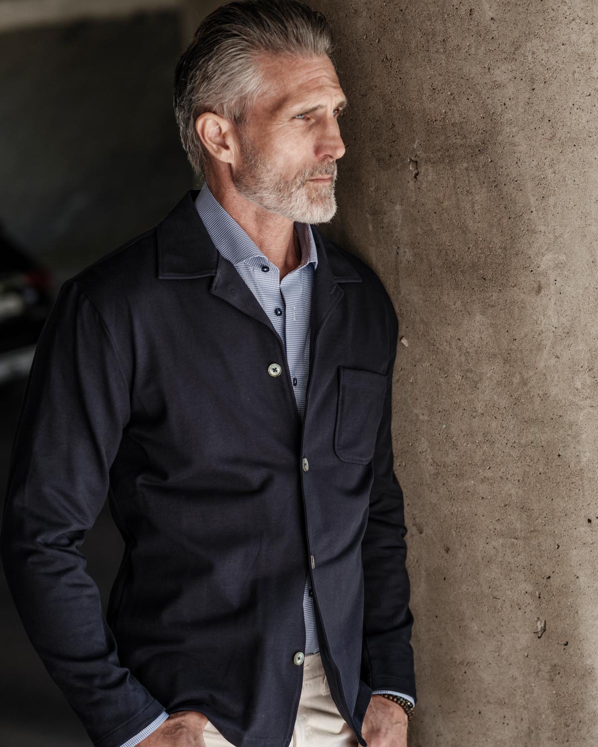 Navy blue overshirt