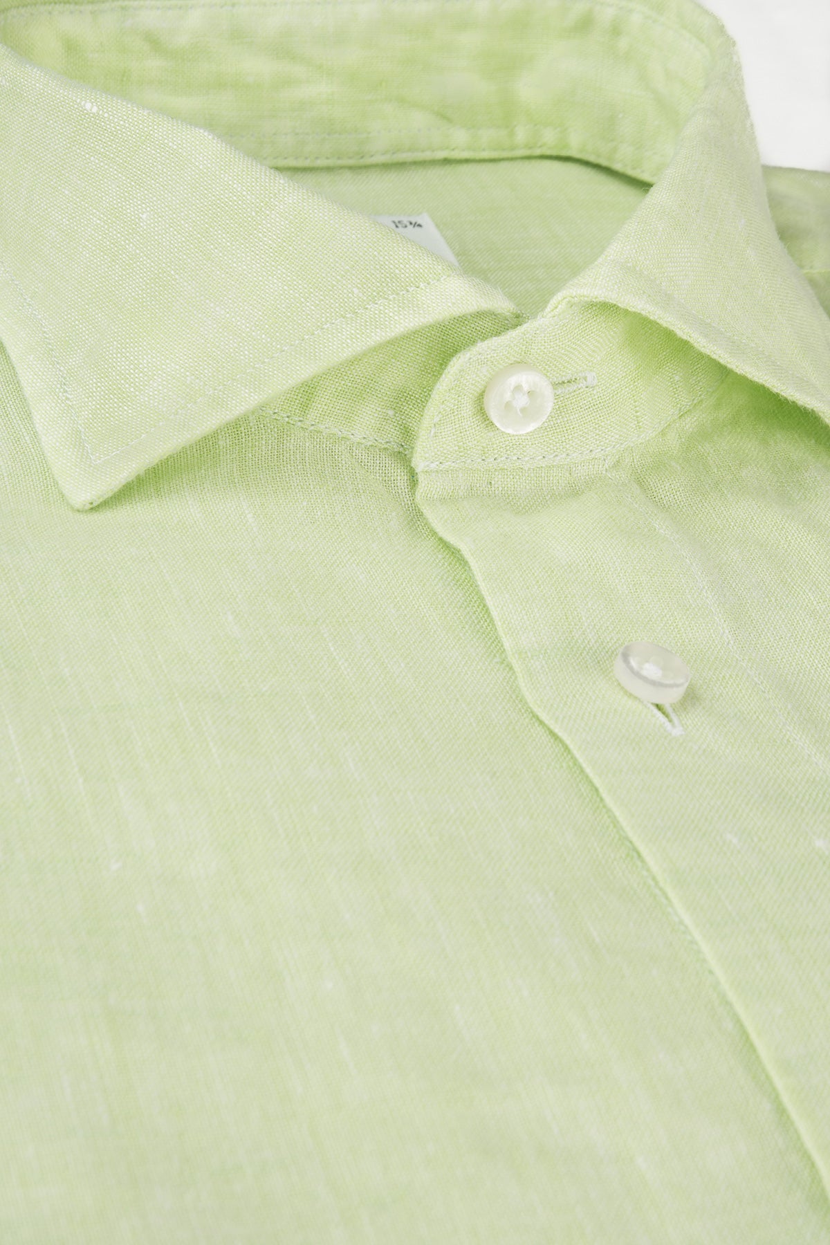 Light green linen slim fit shirt