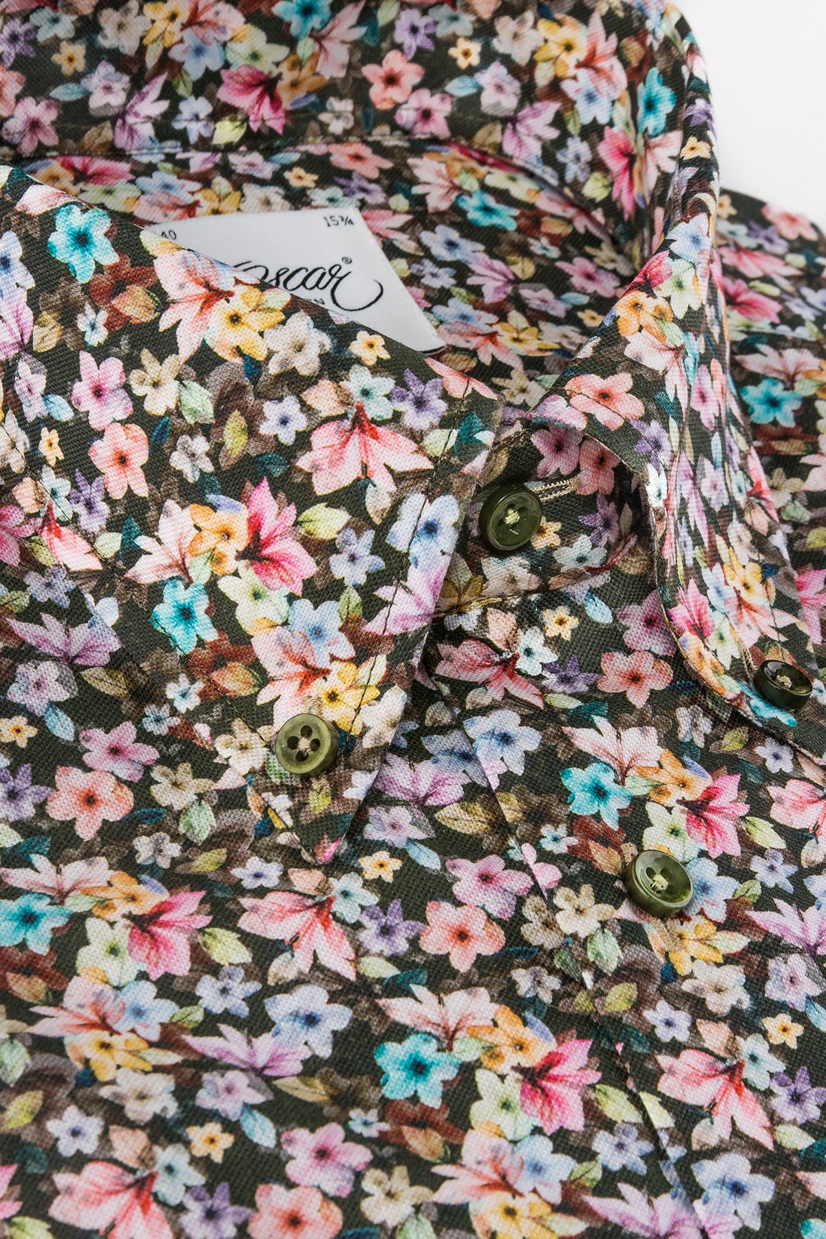Flower printed button down regular fit shirt