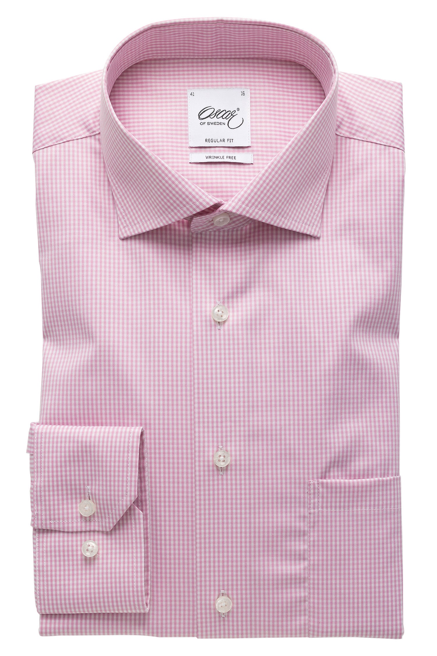 Pink checked regular fit shirt