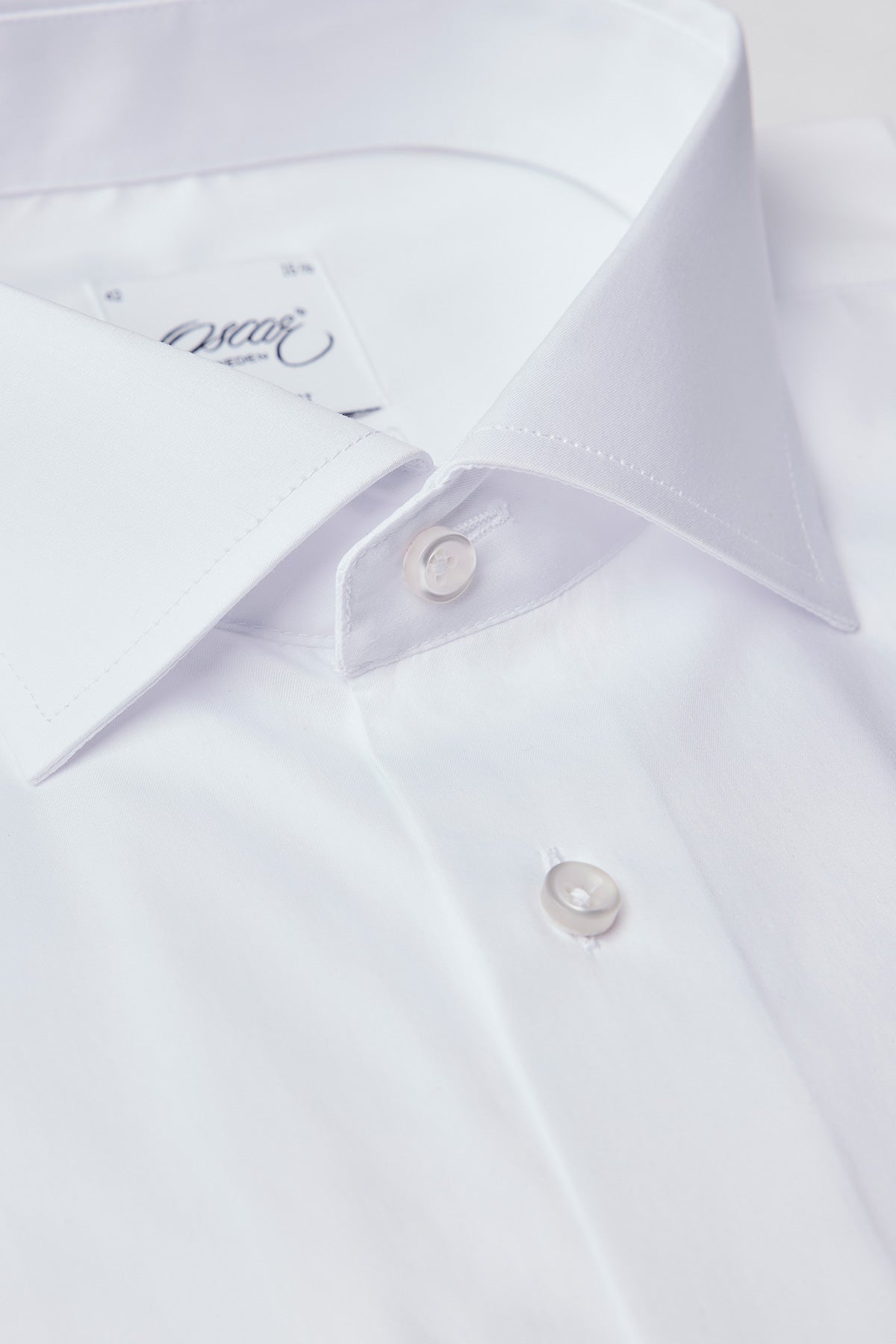 White regular fit extra long sleeves shirt with french cuffs