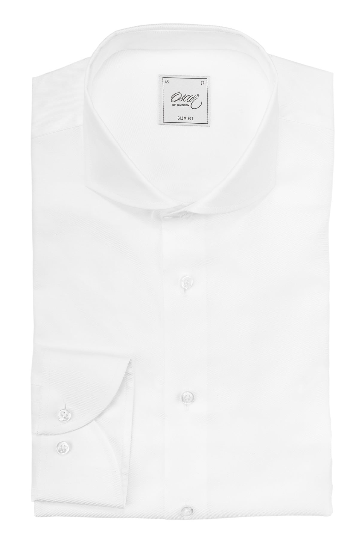 White soft washed slim fit shirt