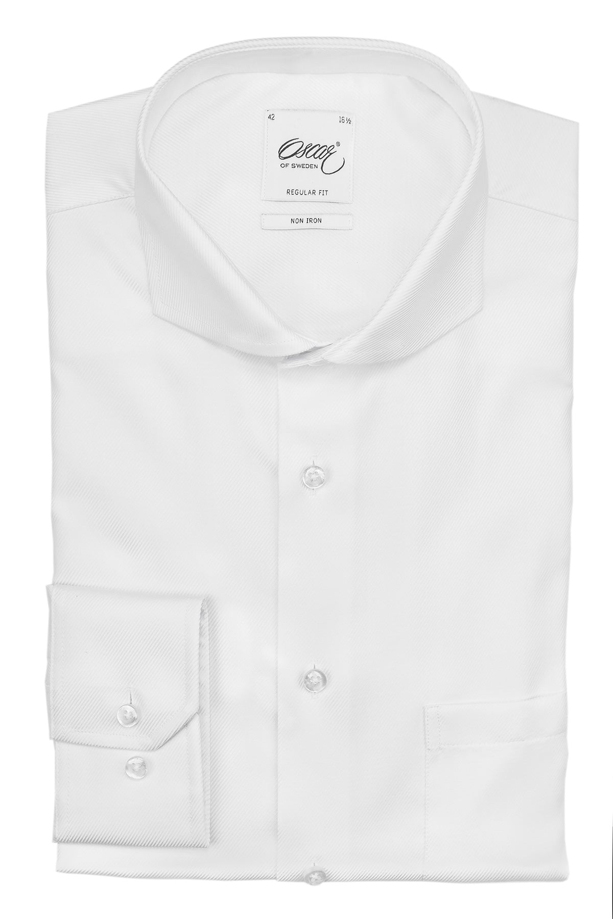 White regular fit twill shirt