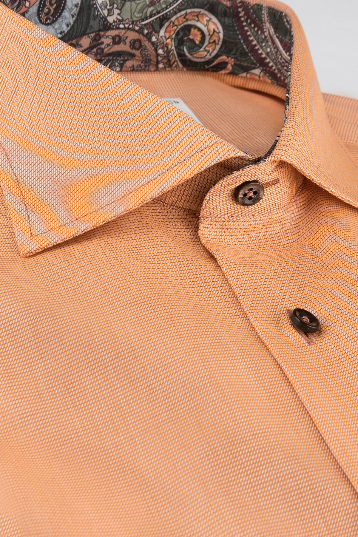 Orange regular fit shirt with contrast details