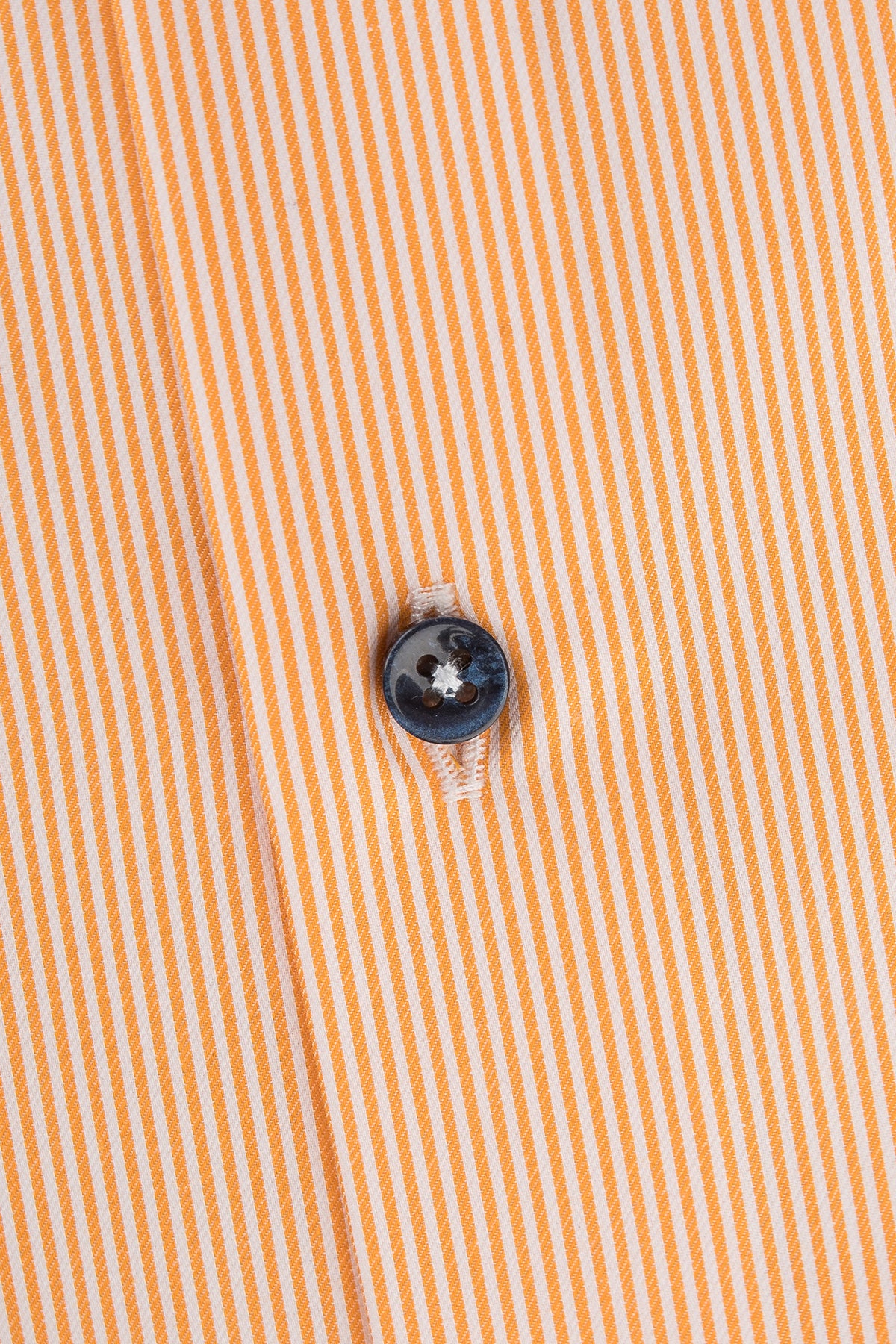 Orange striped regular fit shirt with contrast details