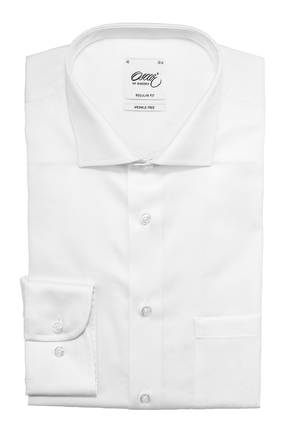 White regular fit extra long sleeves shirt