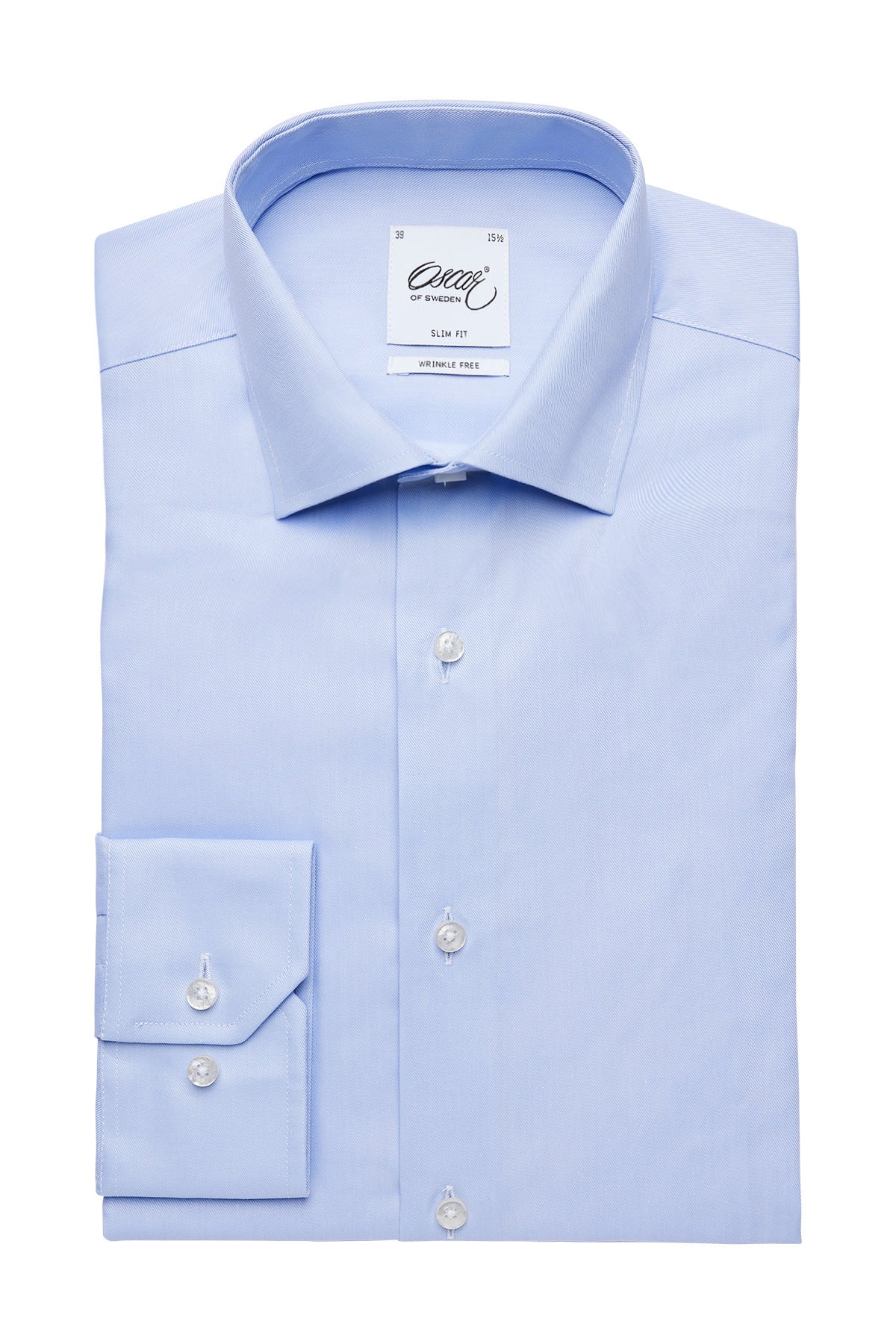 Light blue slim fit extra long sleeves shirt