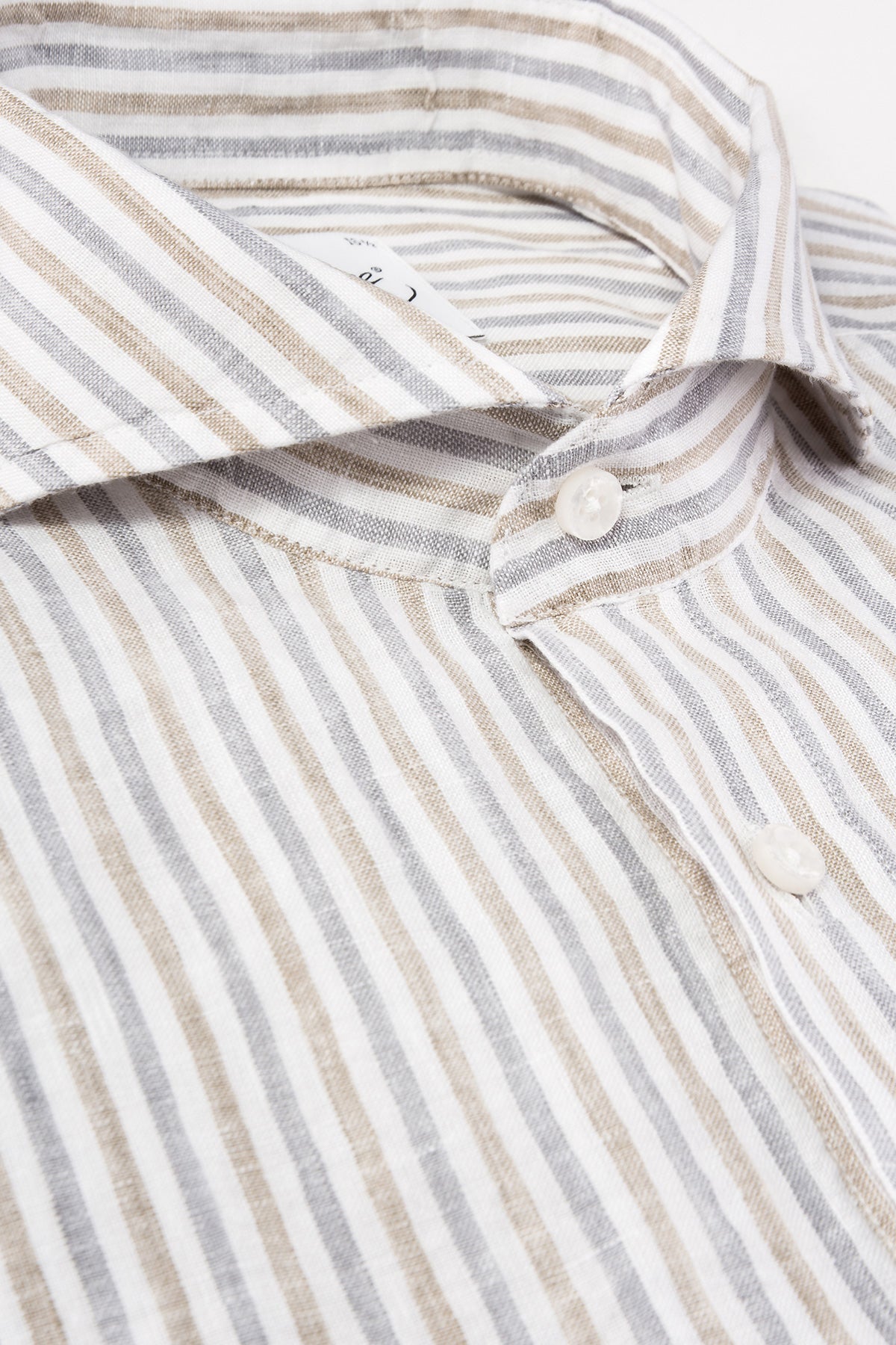 Striped regular fit linen shirt