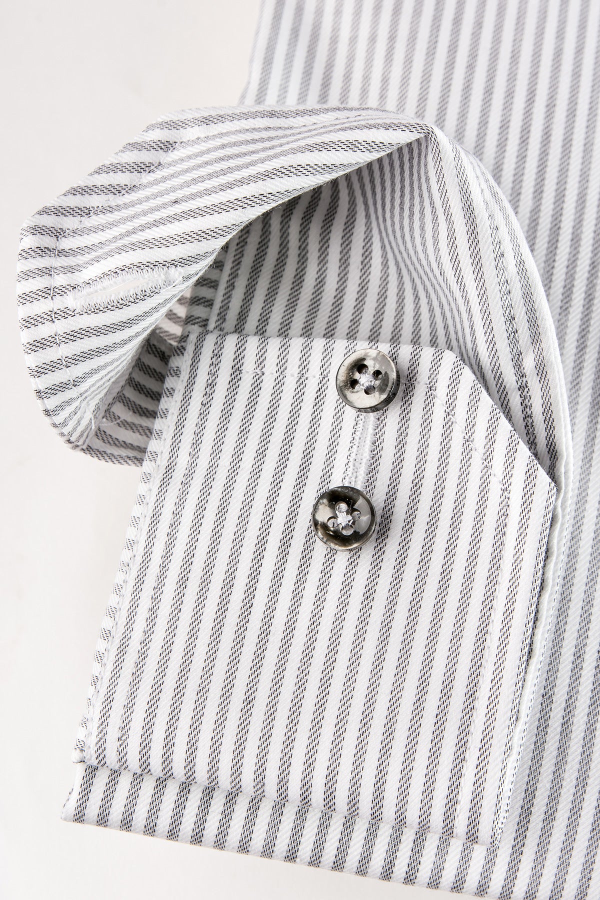 Grey striped regular fit shirt