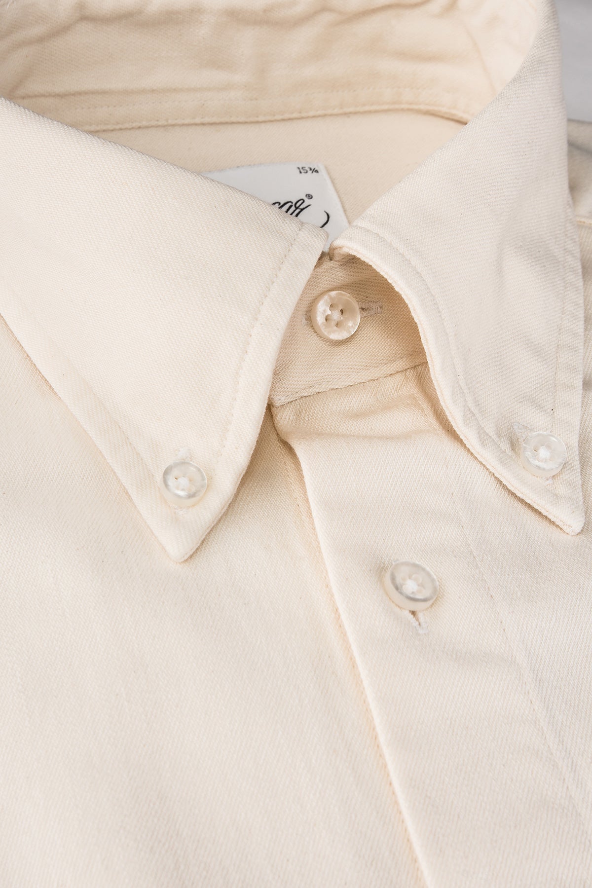 Off white denim button down regular fit shirt