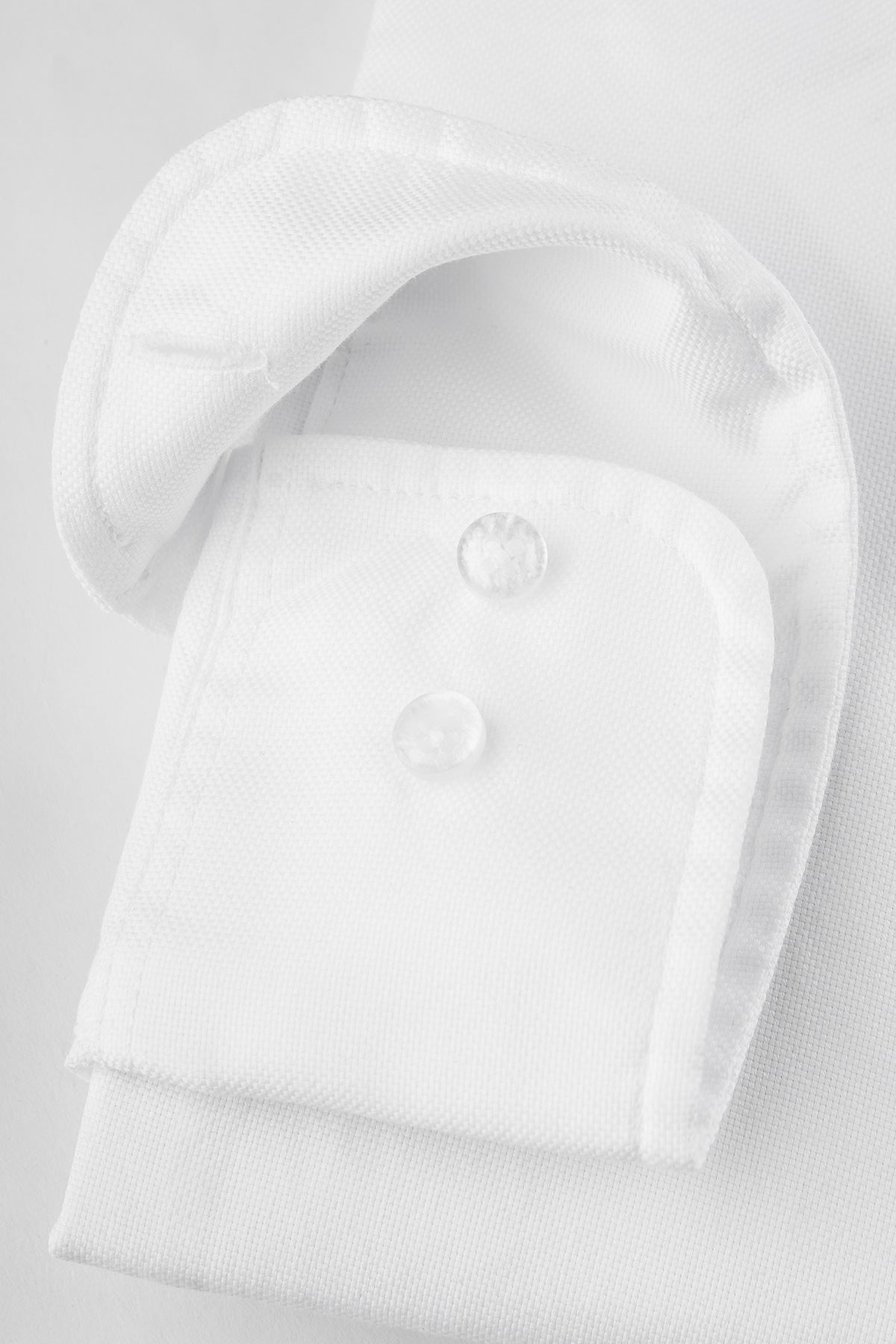 White soft textured slim fit shirt